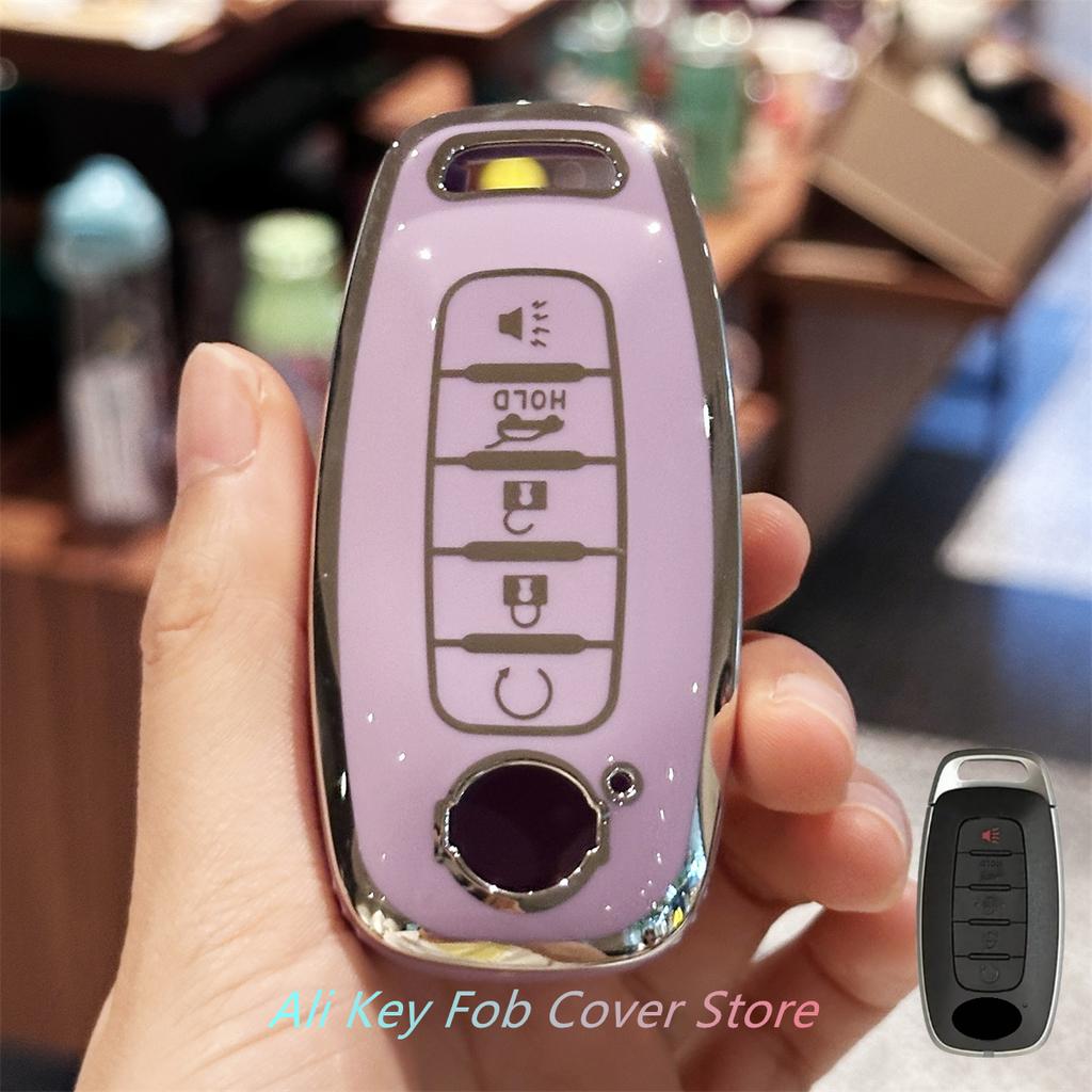 Schlüsselanhängerhülle mit Schlüsselband für 2023 Rogue für Nissan Pathfinder 2024 5 Tasten