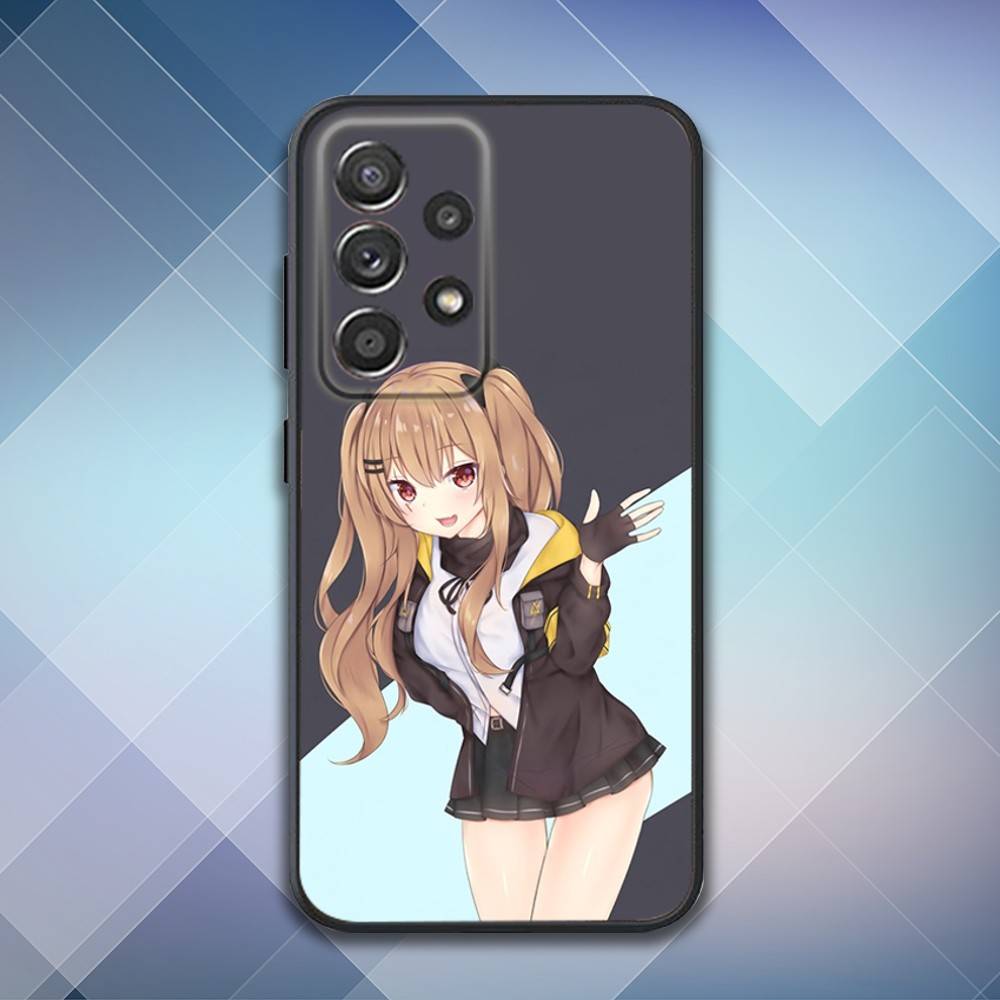 Girls F-Frontline U-Ump45 Phone Case For Samsung S25,S24,S21,S22,S23,S30,Ultra,S20,Plus,Fe,Lite,Note,10,9,5G Black Cover