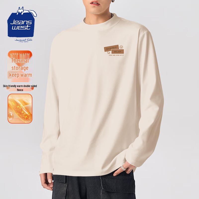 JEANSWEST CLUB Men s High-Neck Thermal Long-Sleeve T-Shirt 2XL