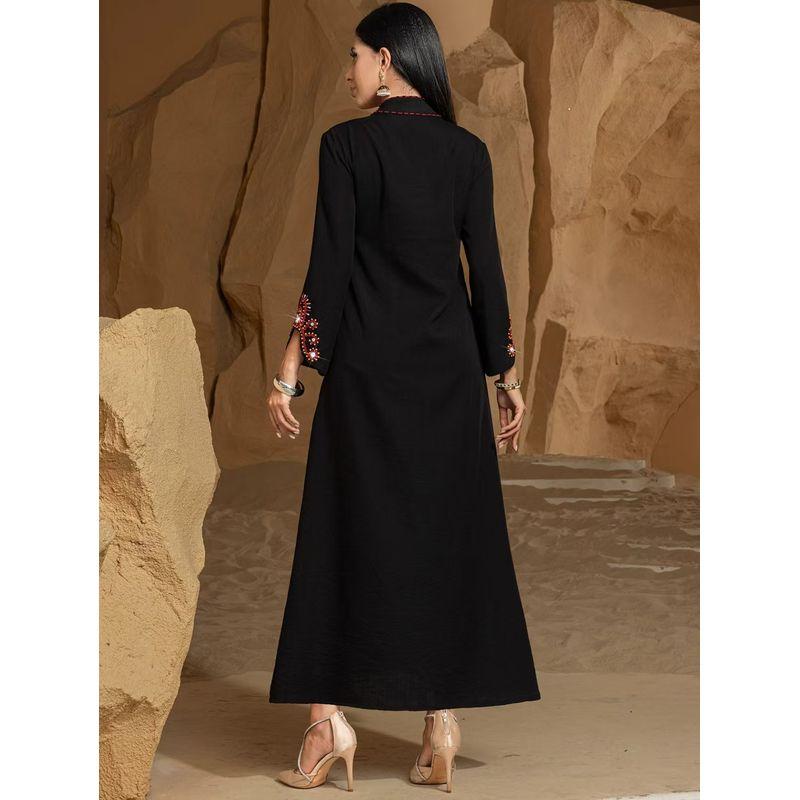 New Middle East High end M Pearl Embroidery Fashion Robe Dress Rice Bead Embroidered Dress