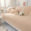 Cotton Sofa Cover for Living Room Thicken Sofa Cushion Mat Nordic Solid Color Sofa Towel L Shape Corner Couch Covers Home Decor
