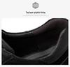 Men's Genuine Leather Frosted Sneakers - Spring/Autumn Versatile Business & Casual Shoes, Plus Size Available