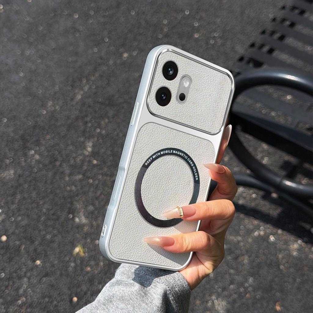 Case for HONOR 600 Viral Change to 17 Magnetic Split Leather Back Big Lens Protector Cover