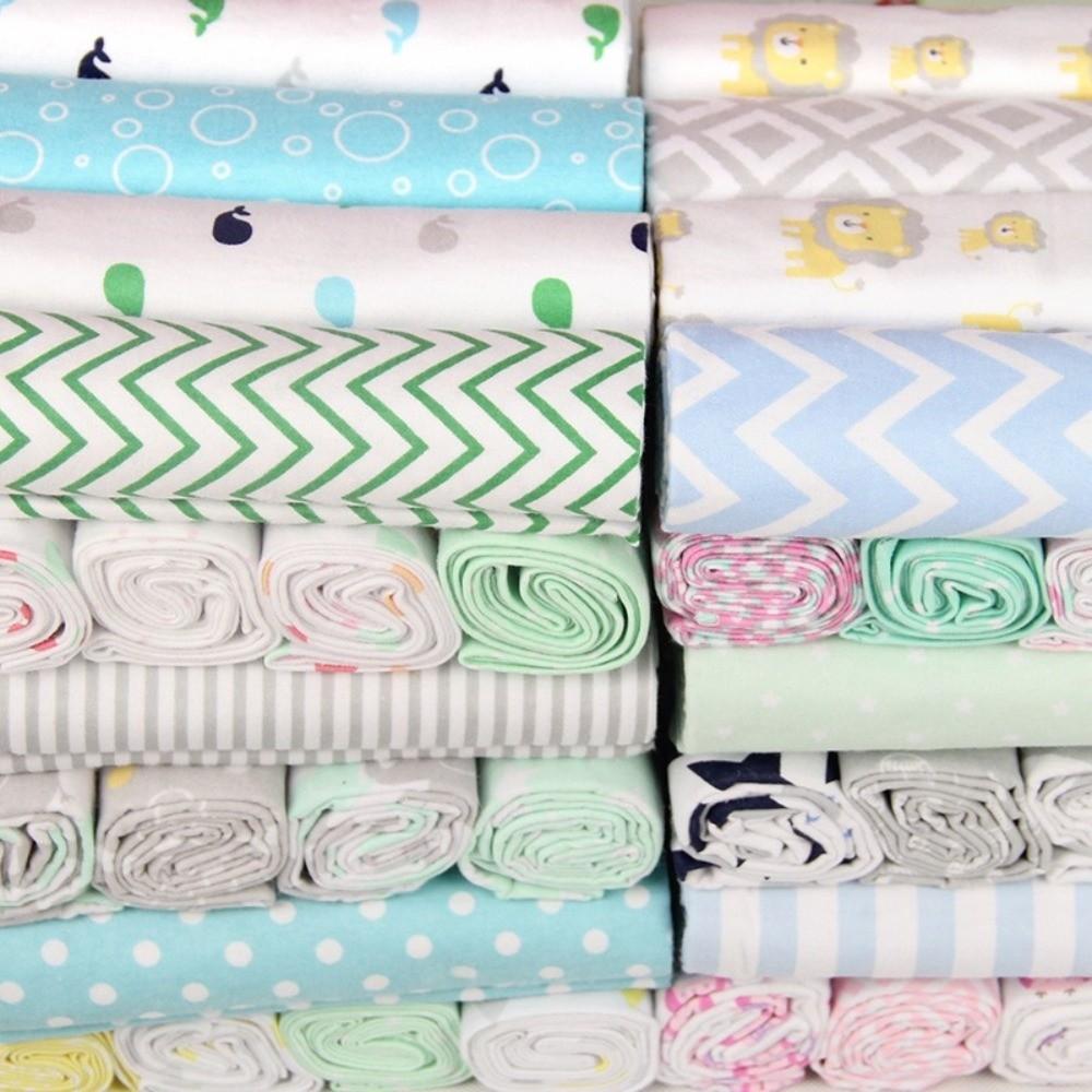 4Pcs Pack 76x76cm Receiving Baby Blanket Super Soft Baby Bedsheet Blanket  DIY Quilting Sewing