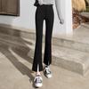 Women's High-Waist Slit Flared Cropped Pants