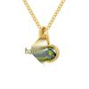 eManco Zodiac Rune Necklace with Rhinestone Birthstone in Stainless Steel