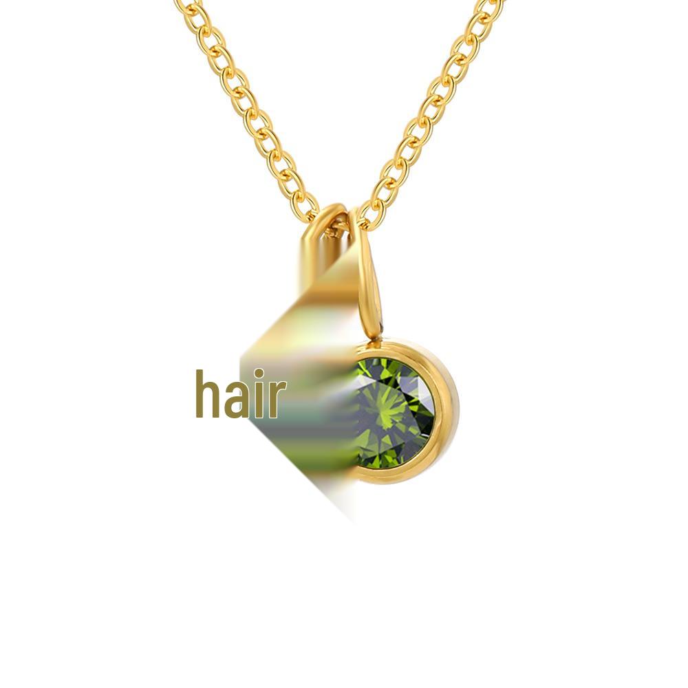 eManco Zodiac Rune Necklace with Rhinestone Birthstone in Stainless Steel