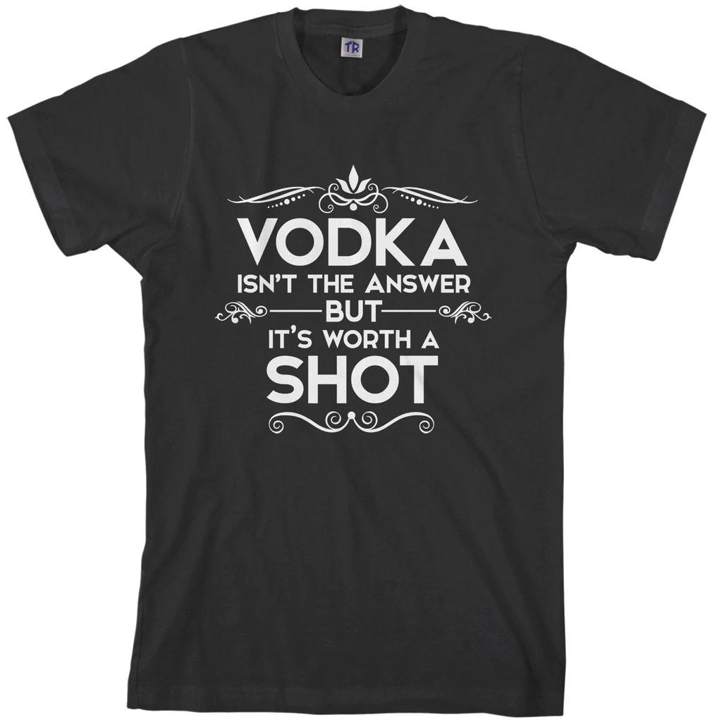 Threadrock Men s Vodka Isn t the Answer T shirt Funny Drinking 4XL