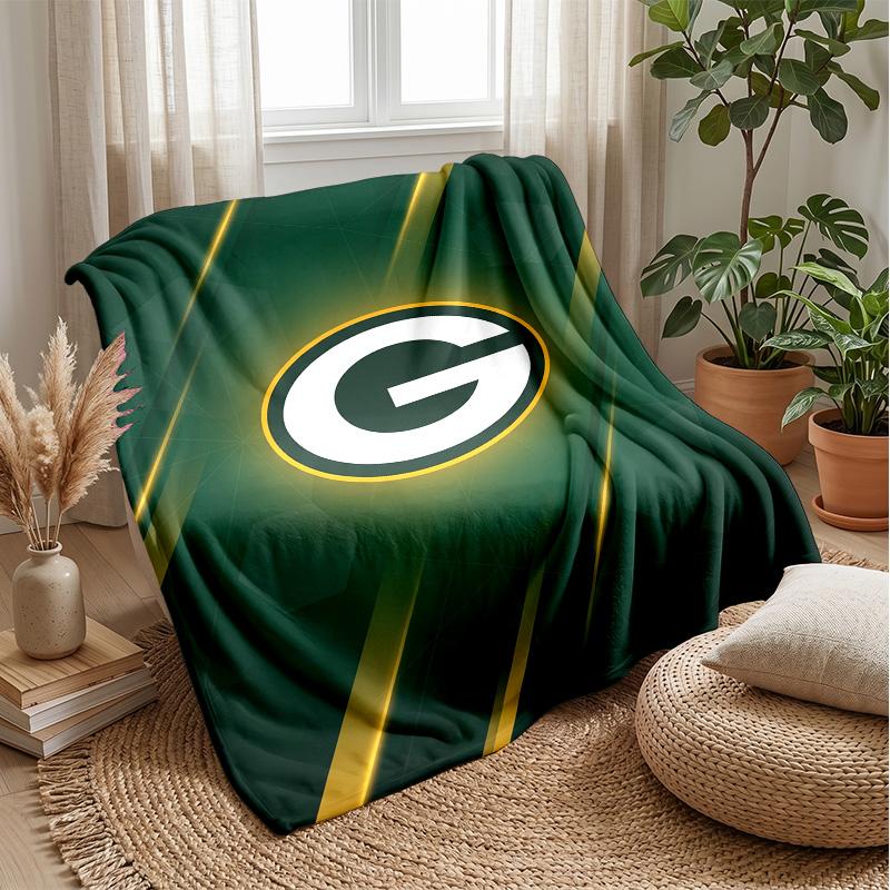 Coperta in Flanella Pile Green Bay Packers Coperta Calda e Accogliente per Divano Letto Viaggio Uso Stagionale
