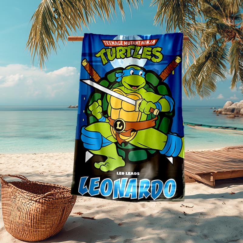 Ultra-Soft Beach Towel with TMNT Theme,Ideal for Pool - Camping, Diving - Perfect Travel Essential, Vibrant Beach Towel.