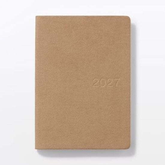 Muji Suede-like Monday Start Monthly Weekly Schedule Book December 2026 B6 Beige