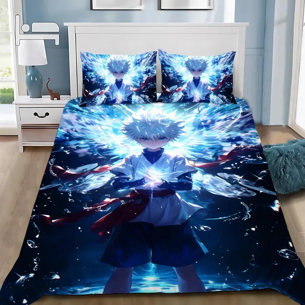 Anime Duvet Cover Pillowcase Hunter X Hunter Bedding Set Adult Boy Girl Bedroom Decoration Children Single Double Large Size
