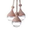 5ml Empty Pendant Auto Perfume Frosted Mini Perfume Bottles with Wood Lid Frosted Glass Bottle Essential Oil Container Portable