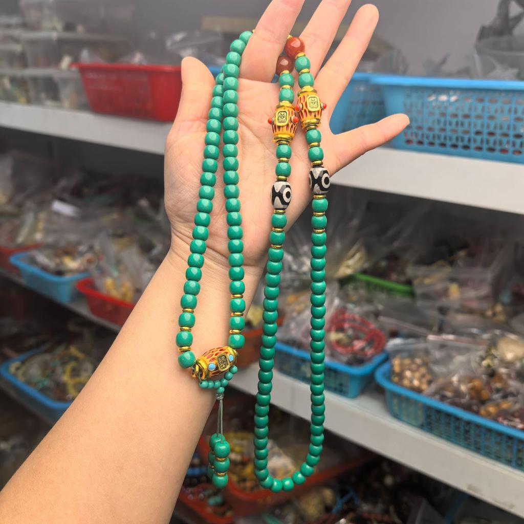 Natural Red Stone High Porcelain Mengsong Original Neck Hanging Sweater Chain Buddha Beads Rosary Beads Wenwan Accessories Multi-circle Bracelet