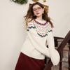SanCai 2025 Winter Fair Isle Jacquard Knit Sweater