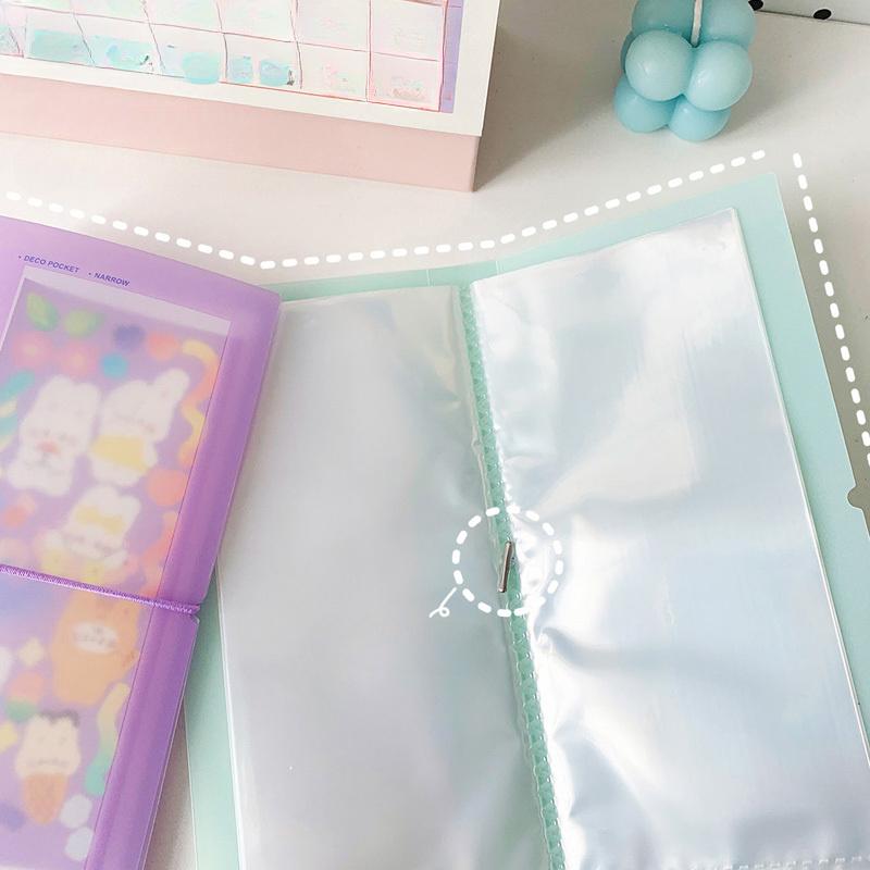 30sheets Album Scrapbooking Material Paper Stickers Collection Storage Book Card Holder Transparent Photo Storage