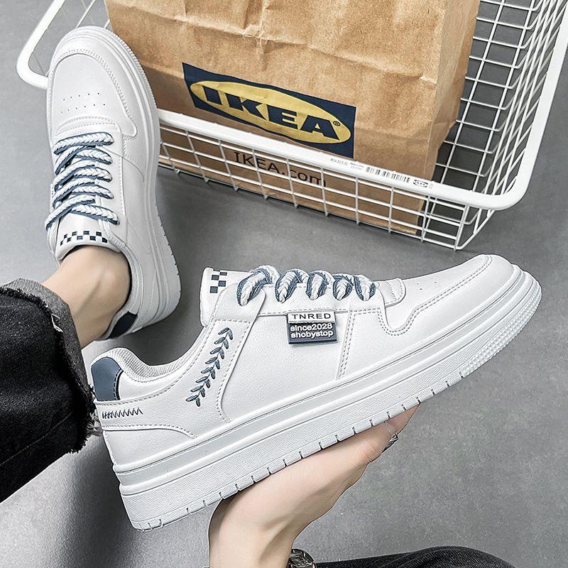 Men's 2025 New Style Paired with Spring and Summer Non Slip Breathable Student Board Shoes with Thick Soles