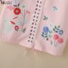 ZANZEA Women Casual Round Neck Loose Short Sleeve Floral Blouse