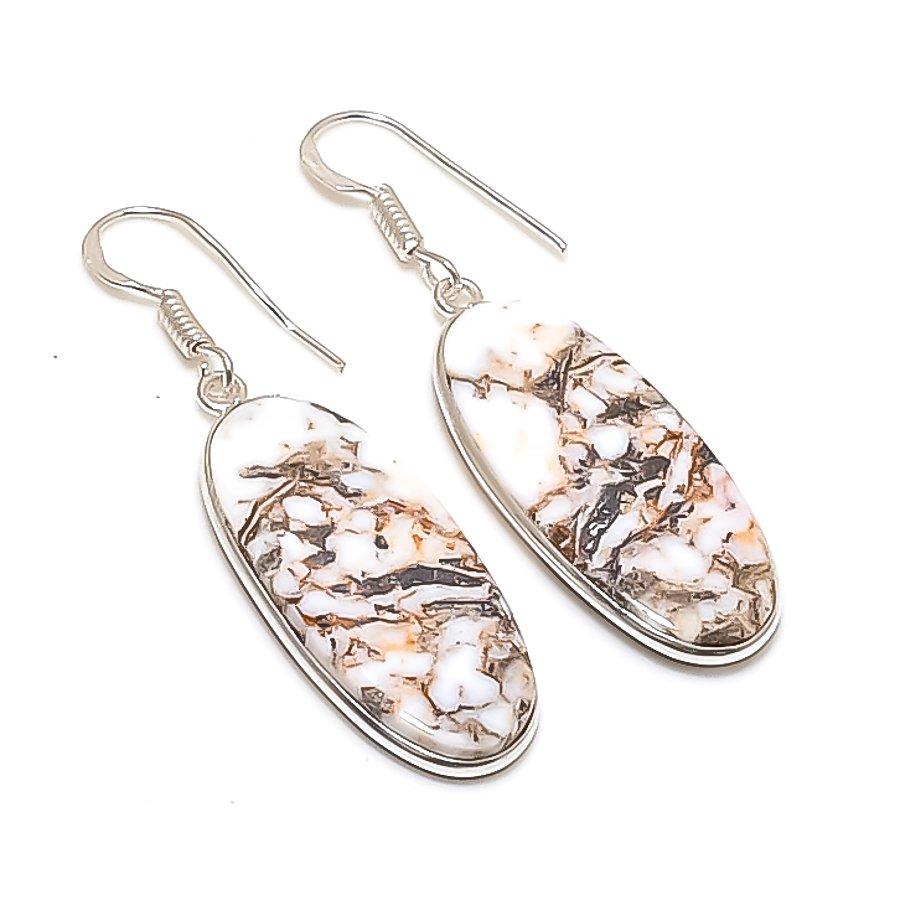 Natural Wild Horse Gemstone 925 Sterling Silver Jewelry Earring 1.97  AE-12146