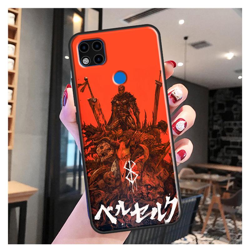 Berserk Guts Anime Case For Xiaomi Redmi Note 10 Pro Note 9 Pro Note 11 Pro 8T 9S 10S 10 9A 9T 9C Cover Case