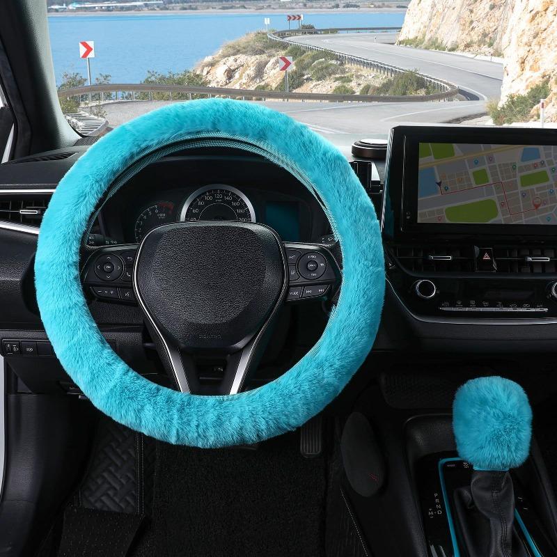 Husă Volan Pluș Blană Iepure Imitație Elastică Iarnă Caldă Anti-alunecare Husă Mâner Unisex