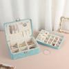 Jewelry Organizer Box With Lock For Necklaces And Rings In Pu Leather For Gift And Travel