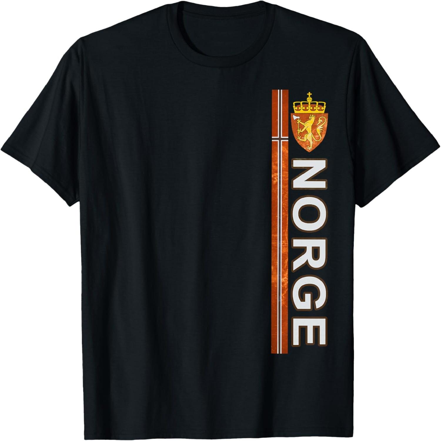

Norge Flag Pride Soccer and Sport Themed T-shirt T-Shirt XXXXXL різнокольоровий