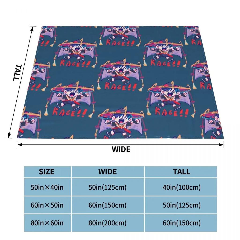 Rage De Scaramouche Genshin Impact Blankets Fleece Textile Decor Multifunction Warm Throw Blankets for Home Couch Bedspreads