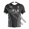 2026 New Fiji Rugby Large Size Jersey Men's Summer Breathable Quick Dry Outdoor 3D Printed Casual Fitness T-shirt