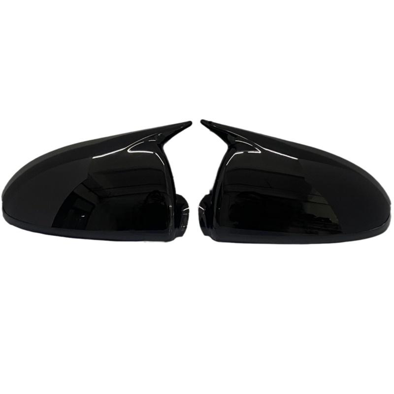 Pour Mercedes Benz Smart Fortwo W451 2008-2014 Cache de rétroviseur latéral arrière de voiture Noir Brillant / Aspect Fibre de Carbone Garniture de Boîtier de Rétroviseur