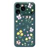 For iPhone 17 Pro Case Small Flowers Pattern Printing Straight Edge TPU Phone Back Cover