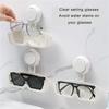 Suction Cup Eyeglass Holder Sturdy Plastic Designs for Smooth Surfaces Like Bathroom Wall and Office Glass Daily Use