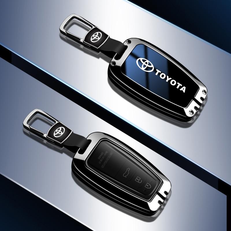 Zinc Alloy TPU Car Key Case Full Cover Shell For Toyota Prius Camry Corolla CHR C-HR RAV4 Land Cruiser Prado Auto Accessories