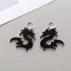 Mirror Surface Streetwear Jewelry Acrylic Totem Darts Hoop Earrings Dragon Pattern Dragon Earrings