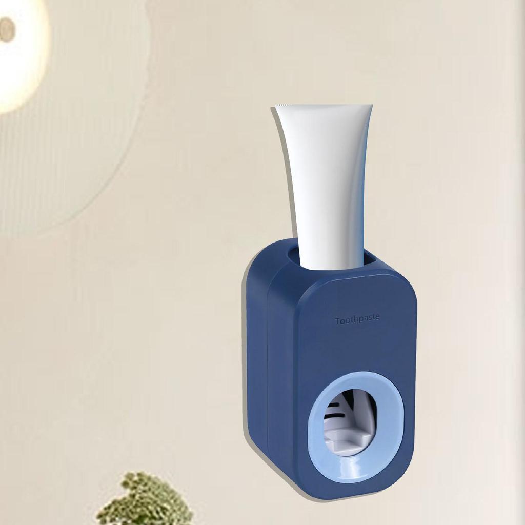 Automatic Toothpaste Dispenser Toothbrush Holder Wall Mounted for Bathroom Kids Adults Household