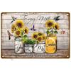 Garden Flower Rules Metal Sign Vintage Metal Plaque Plates Decor For Pub Bar Home Wall Decor Art Tin Signs Flower Poster Gift