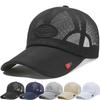 Unisex Long-Brim Baseball Mesh Cap Breathable Sun Protection Trucker Hats For Men Female Outdoor Hiking Sports Caps