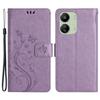 For Xiaomi Redmi 13C 4G/5G/13R 5G/Poco M6 5G/Poco C65 4G Leather Case Butterfly Phone Wallet Cover
