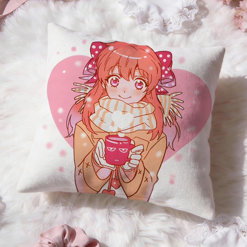 Чехол для подушки Monthly Girls Nozaki-kun, двусторонний, премиум-класса, комфортный – два в одном, подойдет для любой комнаты и салона автомобиля. 12x12Inch