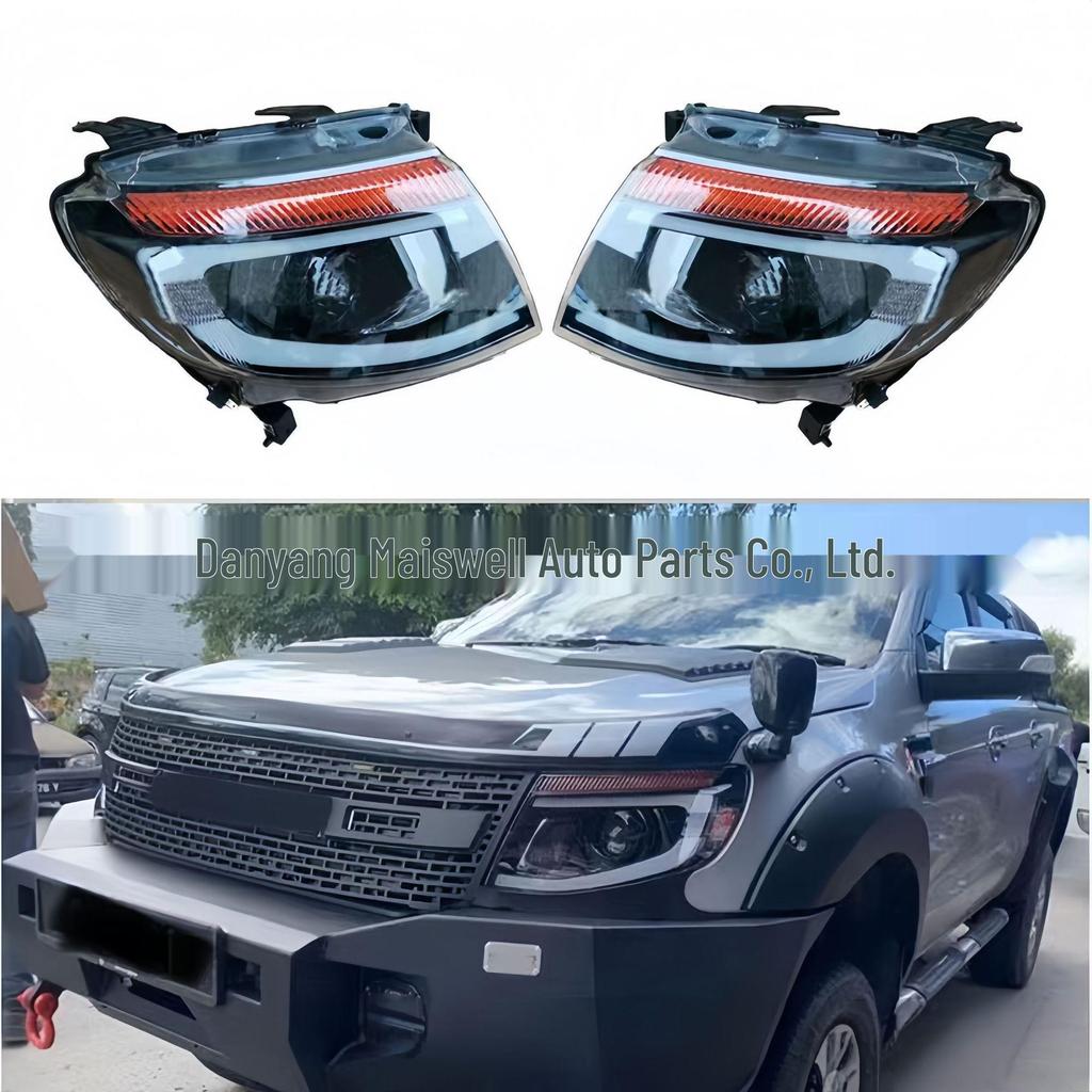 2012-2014 Ford Ranger T6 Headlight Assembly with LED Daytime Running Lights