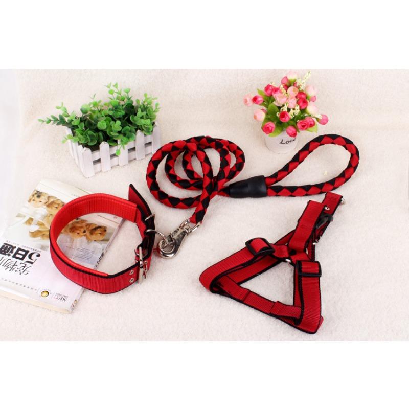 Hundeleine Spaziergang Hundeleine Haustierleine Hundeleine Gestricktes Rundseil Brustgeschirr Mittelgroßer und Großer Hund