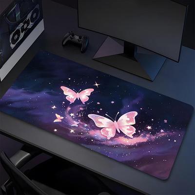 Butterfly Dreams Xl Gaming Mouse Pad Nonslip Rubber Base Stitched Edge Waterproof Desk Mat For Pc Laptop Gamer Office Computer Accessories C92713
