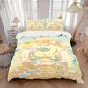 3pcs Pom Pom Purin Dessert Cart Bedding Set, Including 1 Quilt Cover and 2 Pillow Shams, Without Filling, Soft and Comfortable Home Bedroom