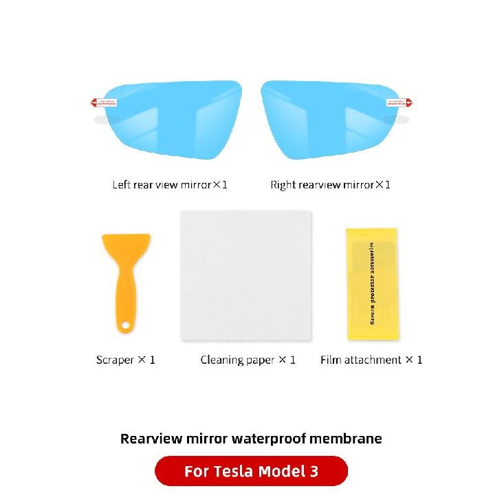 For Tesla Model 3 Model Y Rearview Mirror Rain Film HD Window Glass Anti-Fog Sticker For Tesla Car