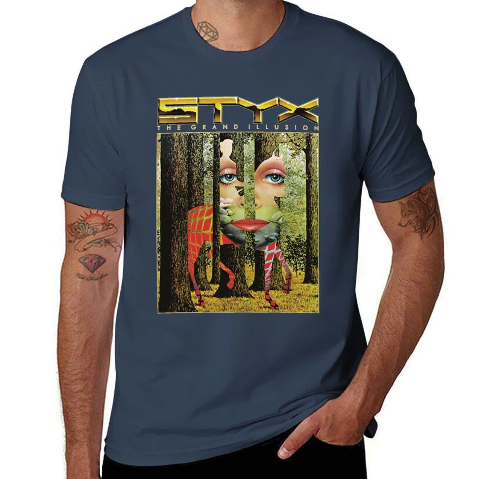 Band The Styxgrand Illusion Vintage Tshirt Urban Style Print Tshirt S