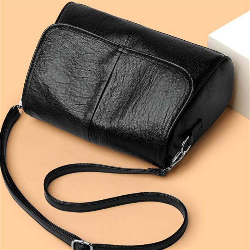 Ležérní Černá Hnědá Dámská Vintage Kožená Klopová Crossbody Taška, Měkká Koženková Taška přes Rameno, Všestranná Praktická pro Každodenní Použití