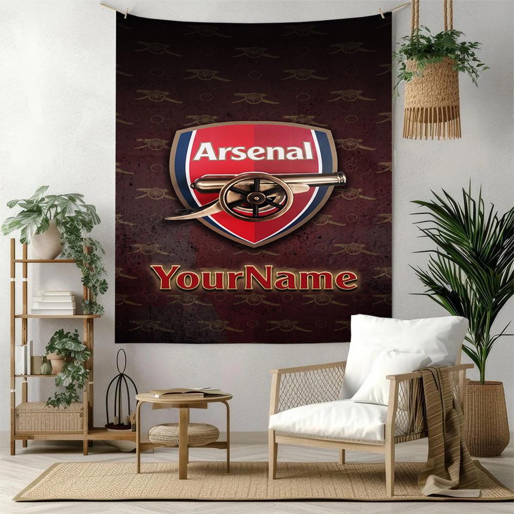 Arsenal Custom Your Name Wall Decor Tapestry Art For Pet Memorial Birthdaywedding Party Backdrop Family Gift