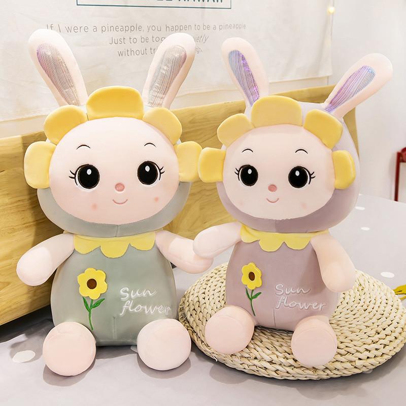 Sunflower Rabbit Plush Toy Cartoon Animal Stuffed Doll Cute Kids Gift Birthday