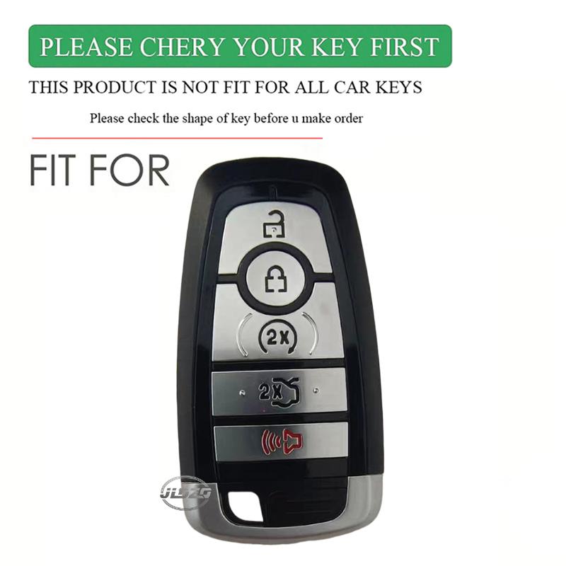 Silicone Car Remote Key Case For Ford Fusion Mustang F-150 F-250 F-350 F-450 F-550 Bronco 2018 - 2024 Cover Keyless Fob Shell
