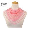 Sheer Lace Triangle Bandana Rose Tassel Scarf for Women Elegant Hollow Floral Women Shawl Versatile Lightweight Head Wrap Parties And Photoshoots